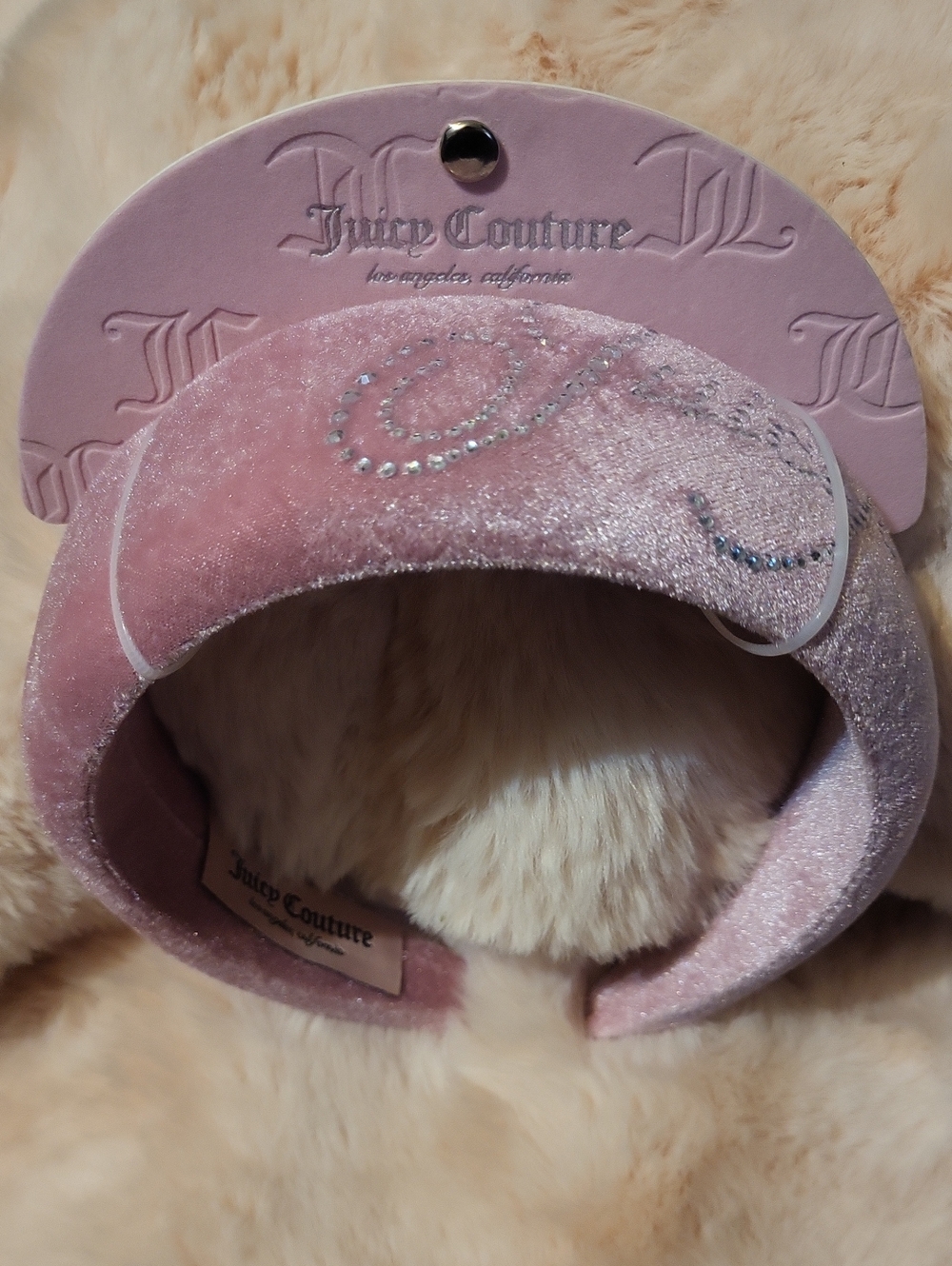 Juicy Couture Pink Velvet Feel Headband
